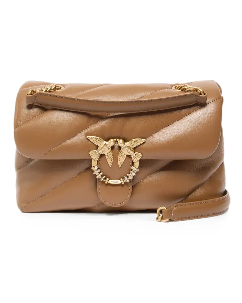 Pinko Gesteppte Love Schultertasche - Nude Nude