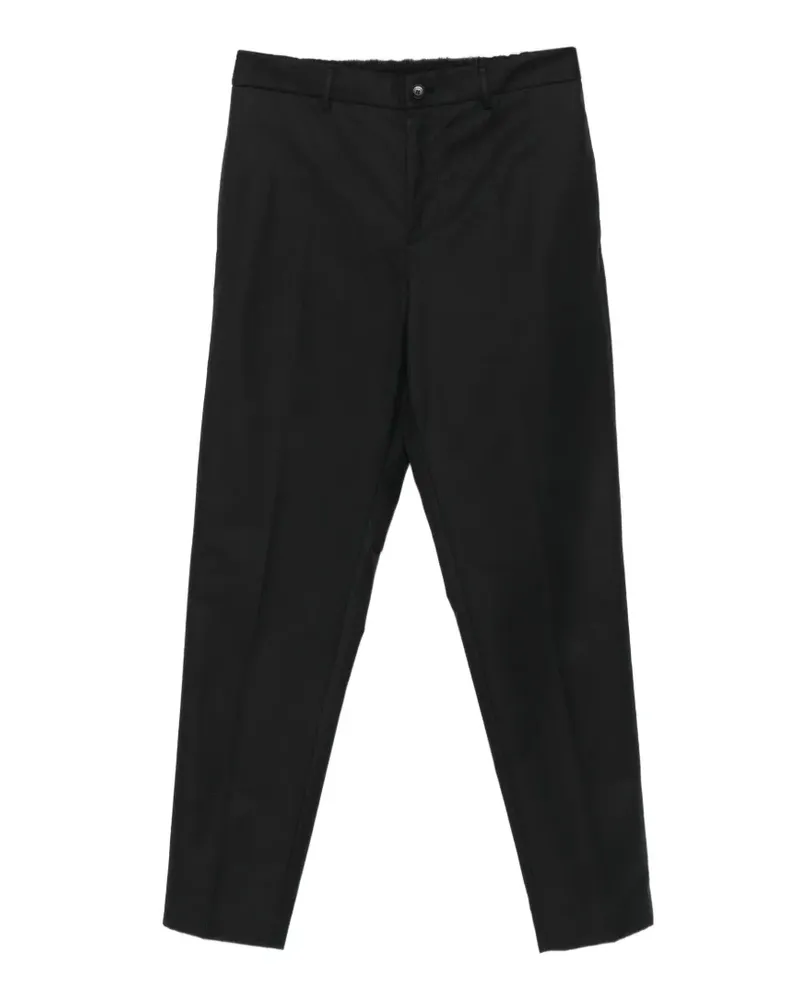 Moncler Gerade Hose mit Logo-Patch - Schwarz Schwarz