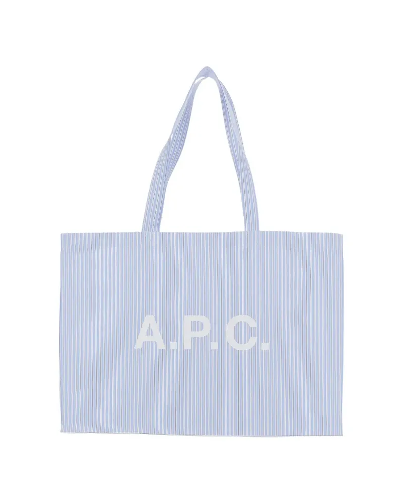 A.P.C. Diane striped tote bag - Blau Blau