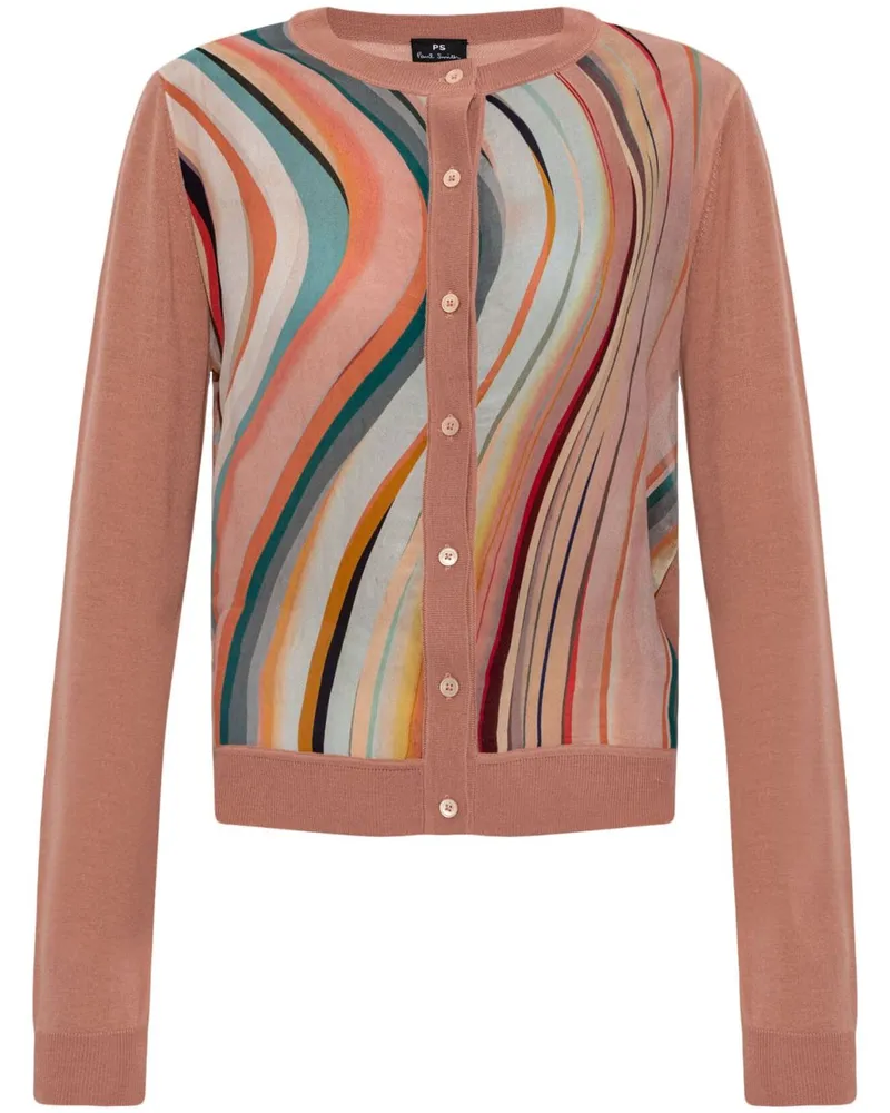 Paul Smith Gestreifter Cardigan - Rosa Rosa