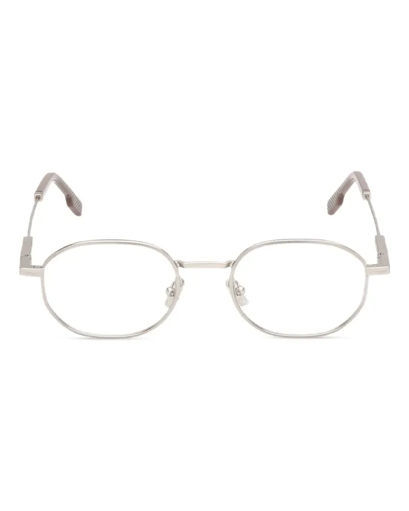 Ermenegildo Zegna Brille mit geometrischem Gestell - Silber Silber