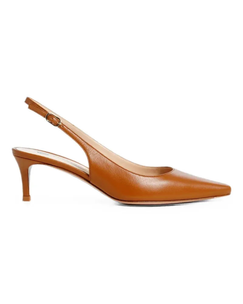 FESTA Milano Adisa leather slingback heeled pumps - Braun Braun