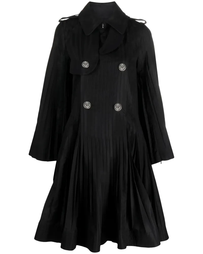 Sacai Doppelreihiger Mantel - Schwarz Schwarz