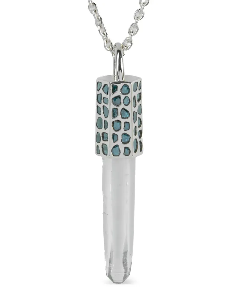 Parts Of Four blue diamond talisman necklace - Silber Silber