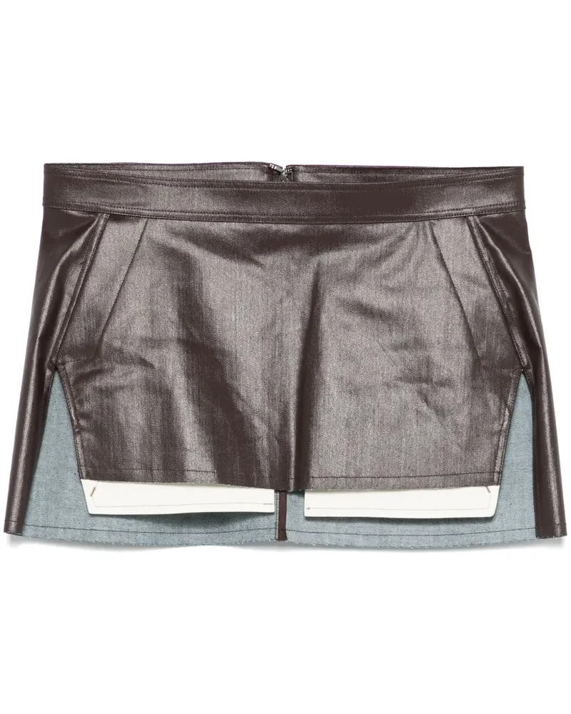 Rick Owens Fog Cutoff Minirock - Braun Braun