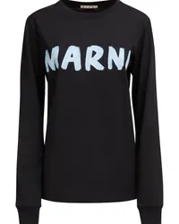 Marni Sweatshirt mit Logo-Print Schwarz