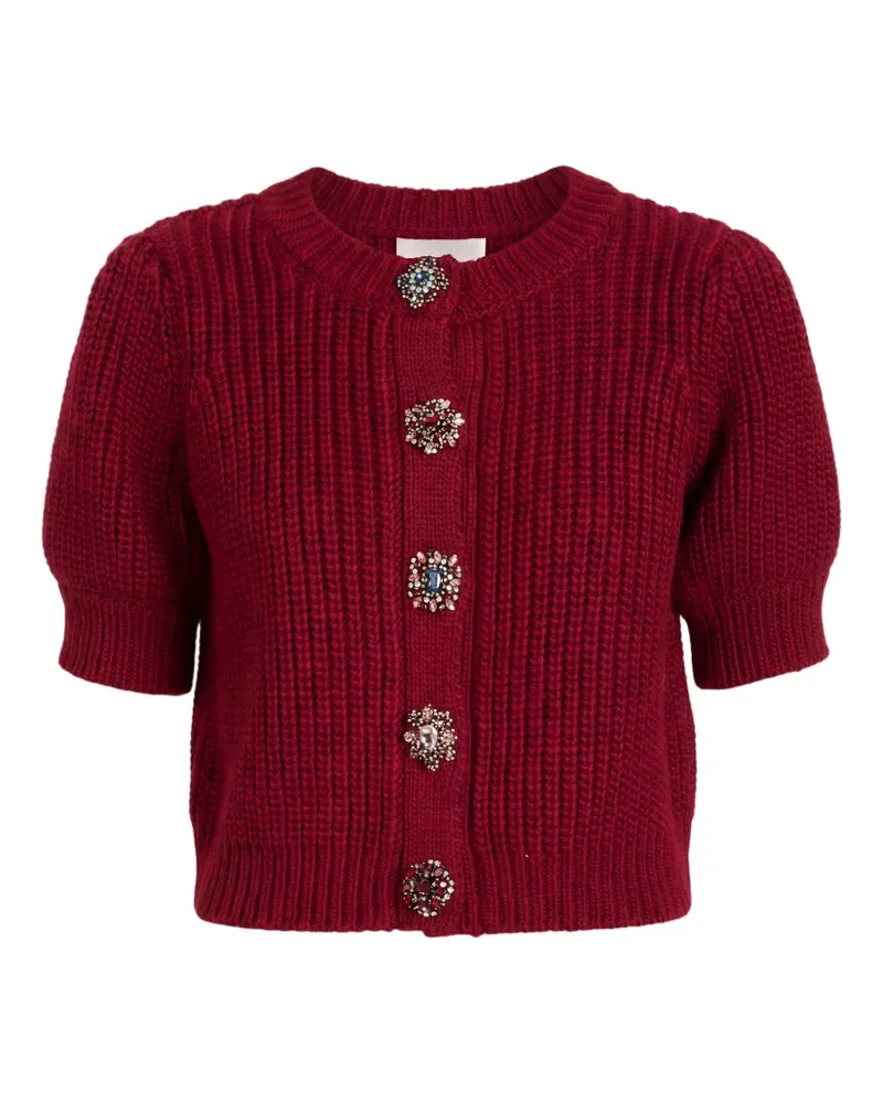 Cinq à Sept Verzierter Rita Baroque Cardigan - Rot Rot