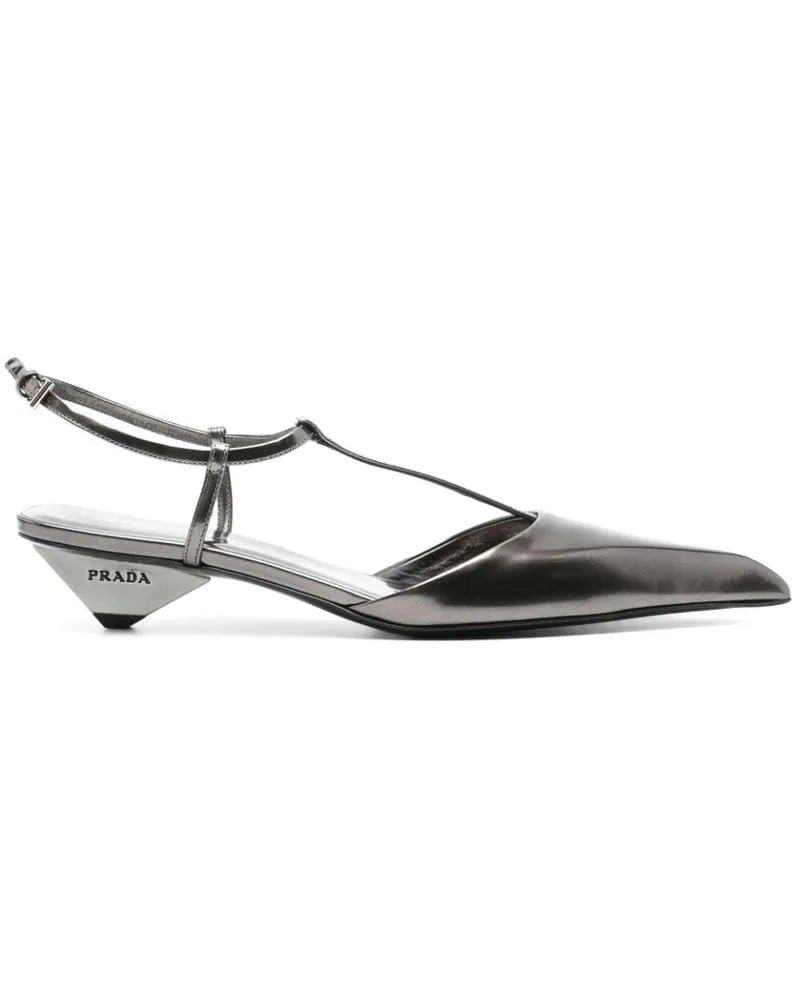 Prada Pumps mit metallischem Finish 35mm - Grau Grau