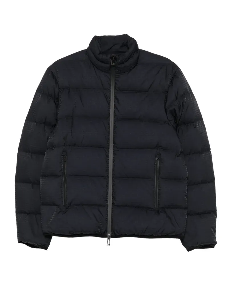 Emporio Armani Gesteppte Jacke mit Logo-Print - Schwarz Schwarz