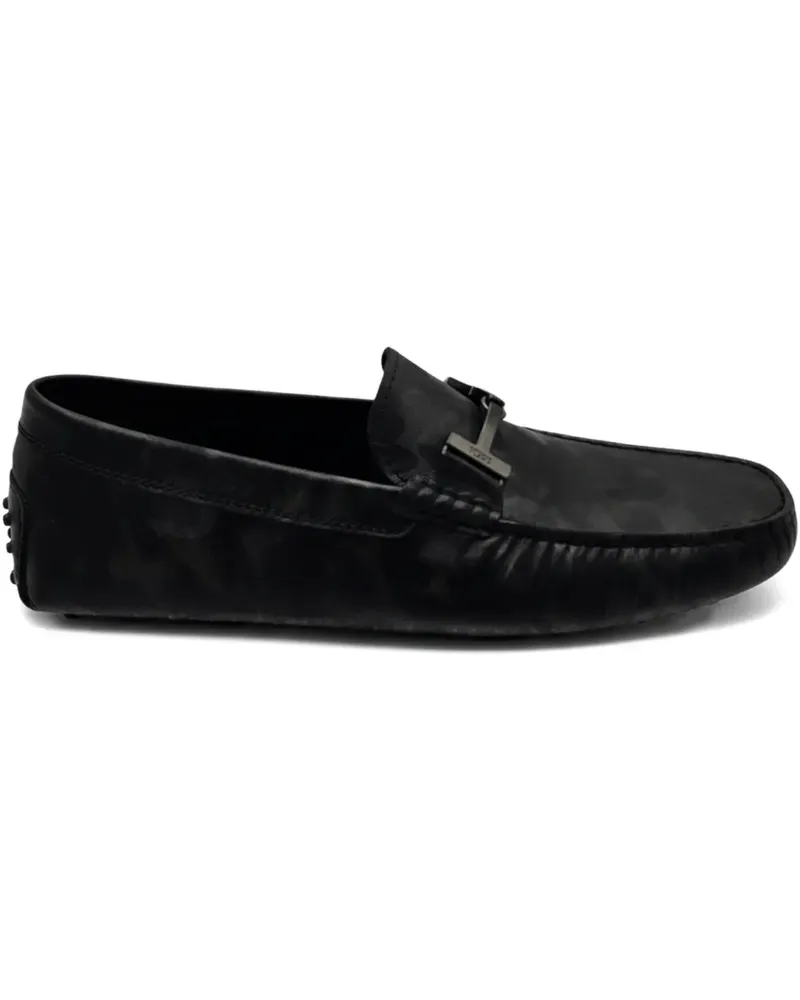 TOD'S T doppia buckle loafers - Schwarz Schwarz