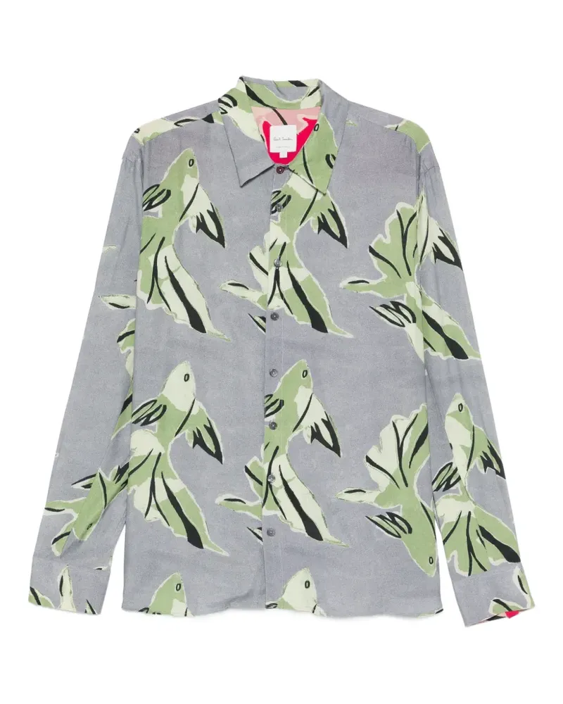 Paul Smith print buttoned shirt - Grau Grau