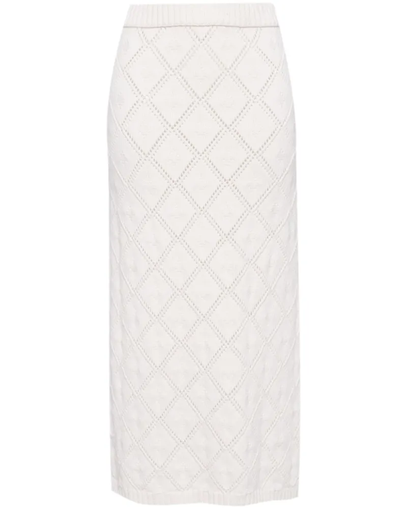 Elie Saab Gestrickter Midirock - Nude Nude