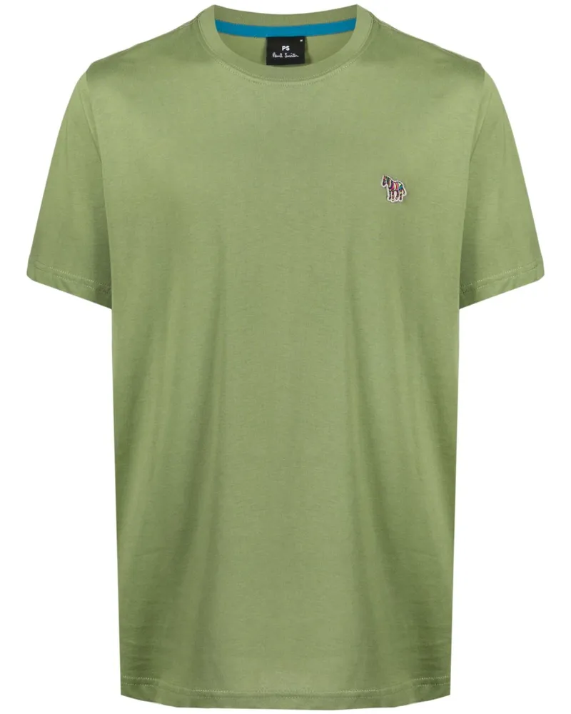 Paul Smith T-Shirt mit Zebra-Applikation - Grün Grün