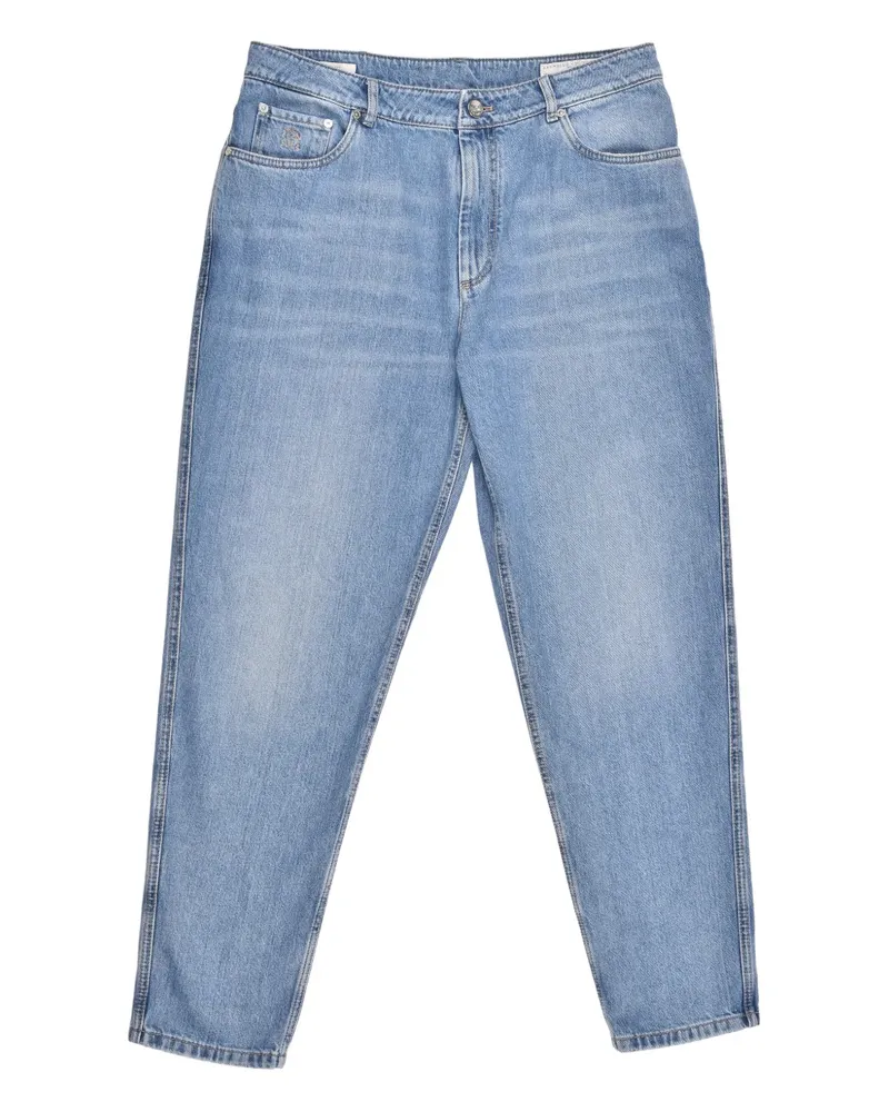 Brunello Cucinelli Jeans mit Logo-Stickerei - Blau Blau