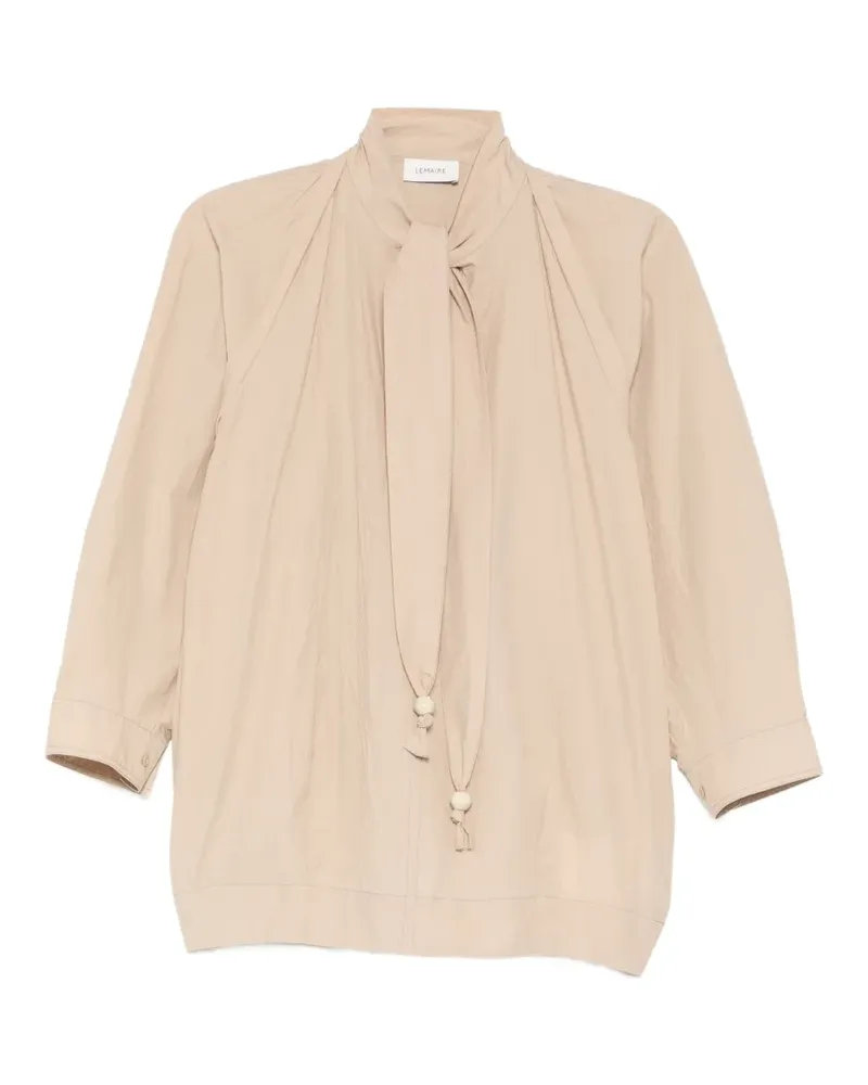 Christophe Lemaire scarf-detail long-sleeve blouse - Nude Nude