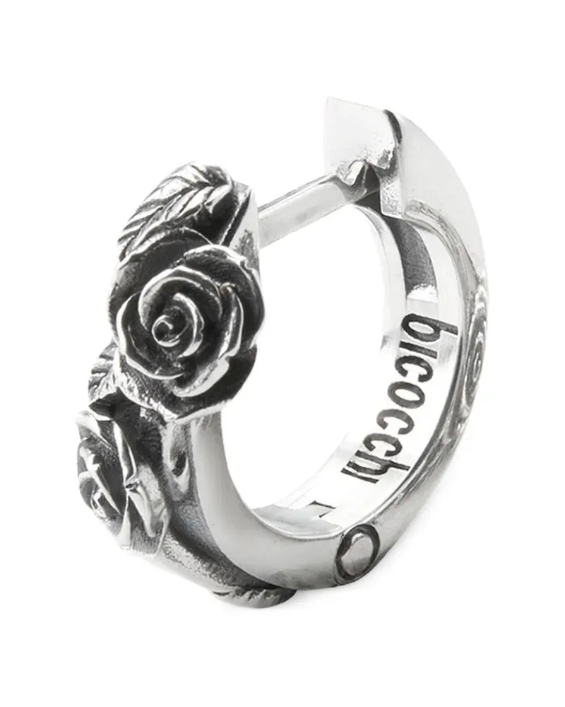 Emanuele Bicocchi Rose hoop earring - Silber Silber