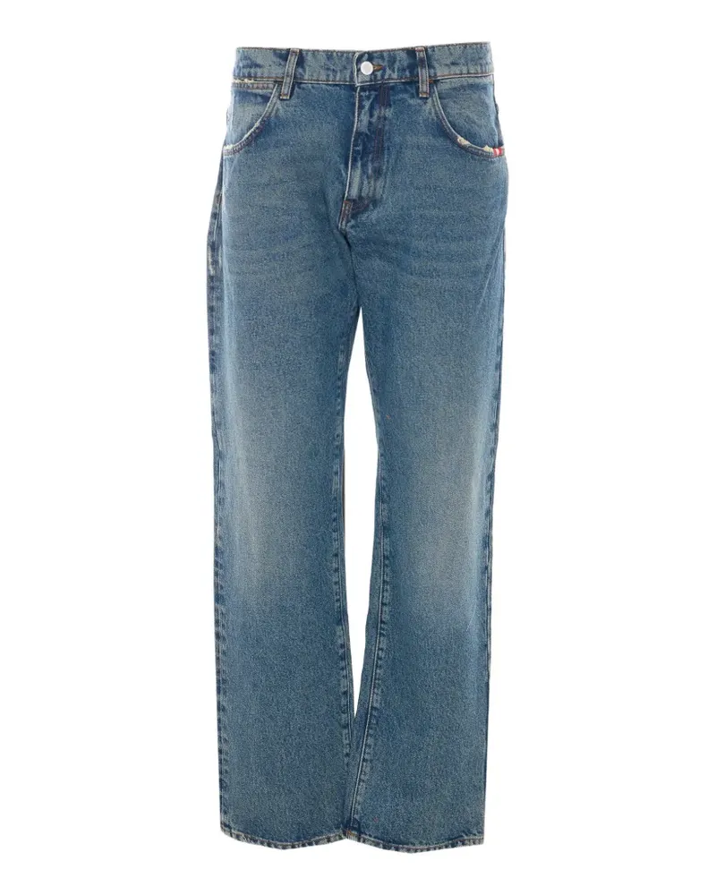 Amish James distressed straight-leg jeans - Blau Blau