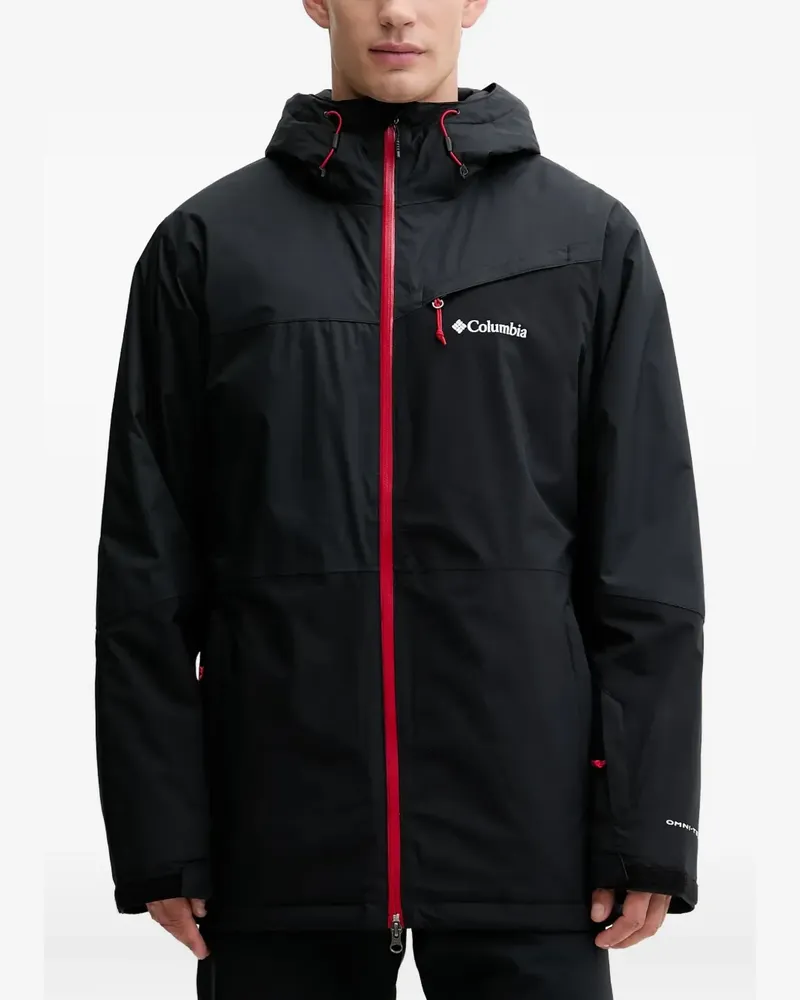 Columbia Sportswear Company hooded zip-fastening ski jacket - Schwarz Schwarz