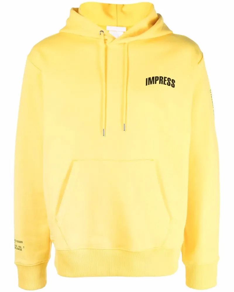 Helmut Lang Hoodie mit Slogan-Print - Gelb Gelb