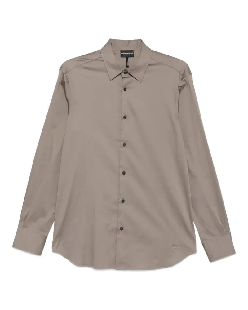 Emporio Armani long-sleeve button-down shirt - Nude Nude