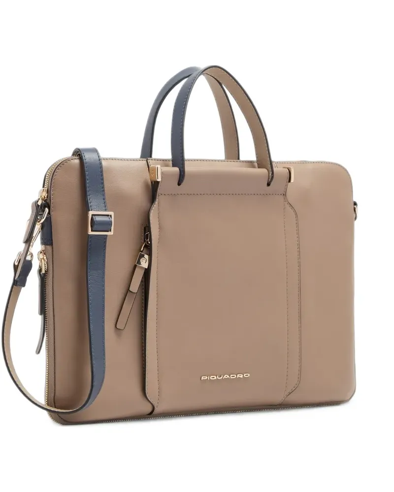 Piquadro Erweiterbare 14-Zoll-Laptoptasche - Braun Braun