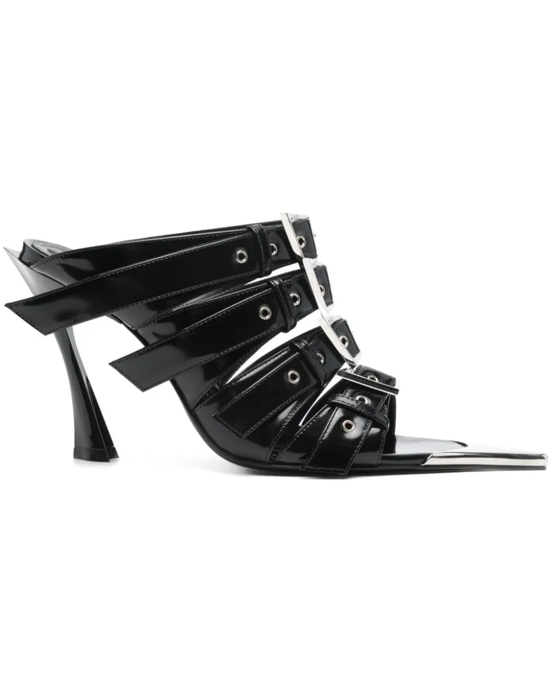 Thierry Mugler Sandalen mit Schnallendetail 100mm - Schwarz Schwarz