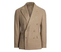 Doppelreihiger Anzug mit Karo - Nude