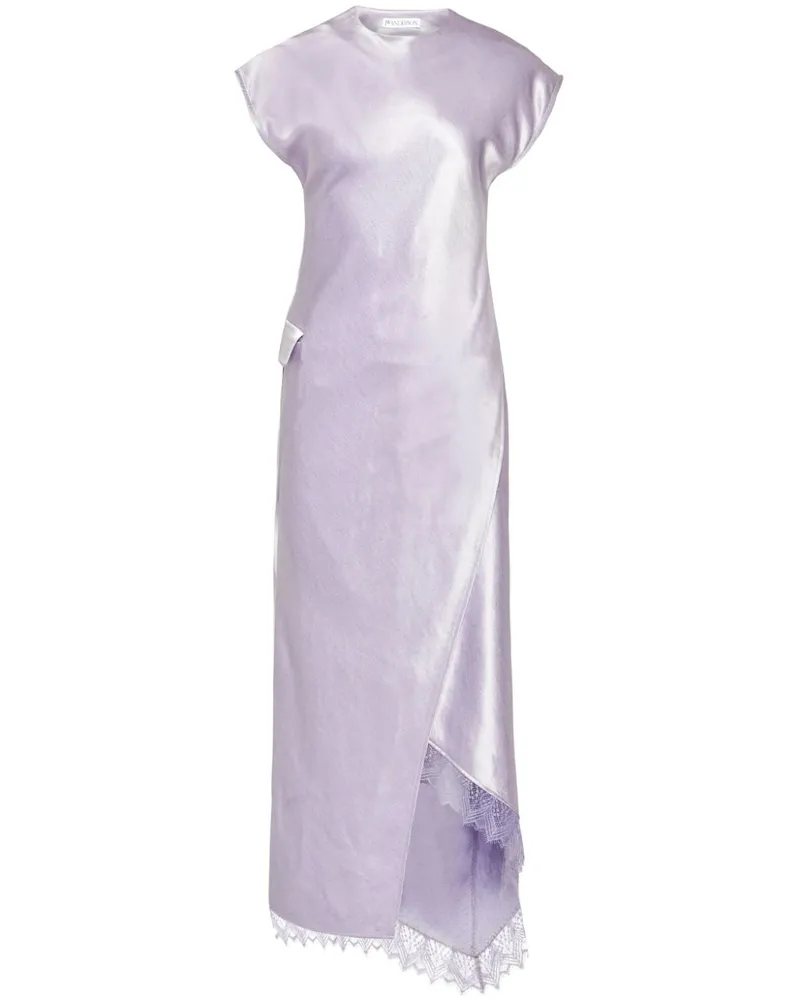 J.W.Anderson Asymmetrisches Kleid mit Spitzensaum - Violett Violett