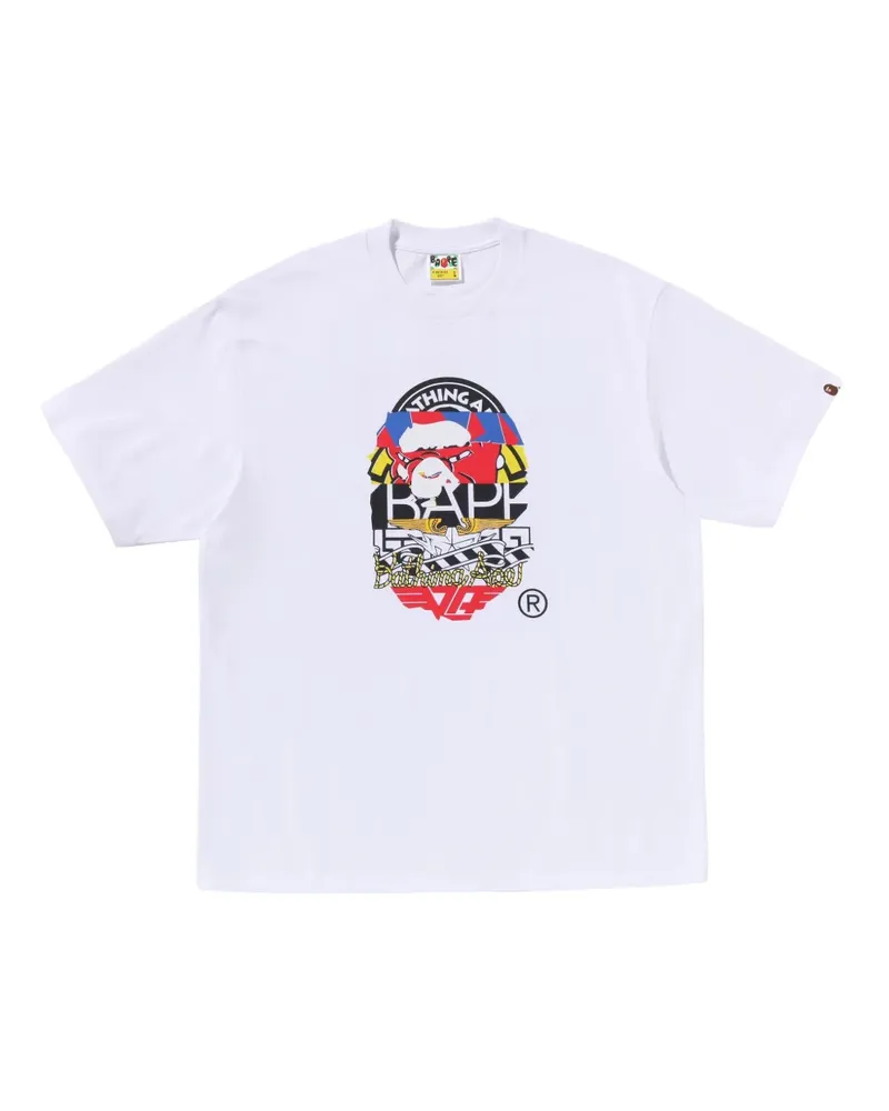 BAPE T-Shirt mit grafischem Print - Weiß Weiß