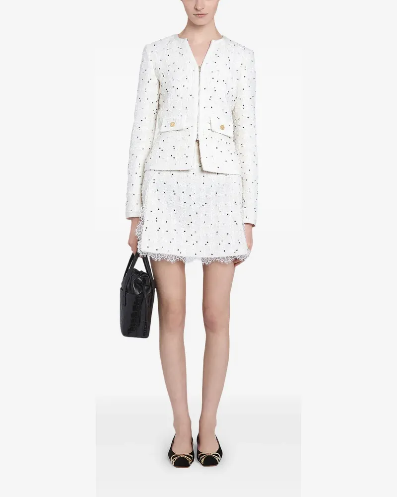 Giambattista Valli Minirock mit Polka Dots - Weiß Weiß