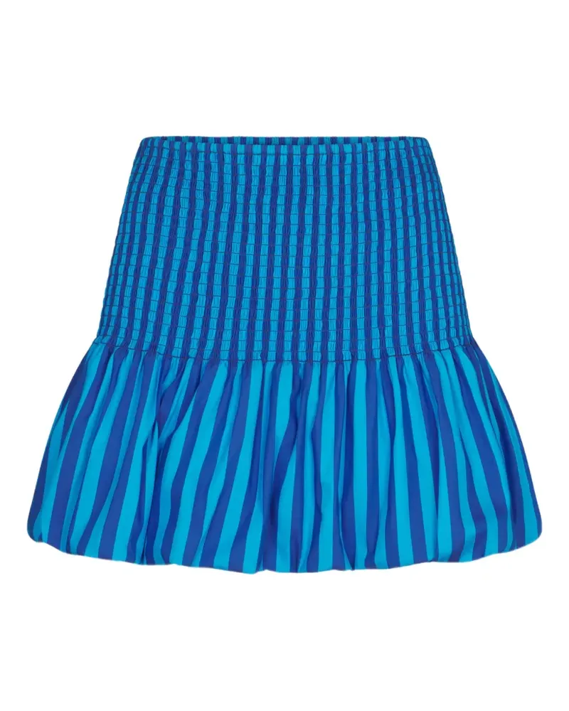 Simon Miller Sancho shirred-waist cotton mini skirt - Blau Blau