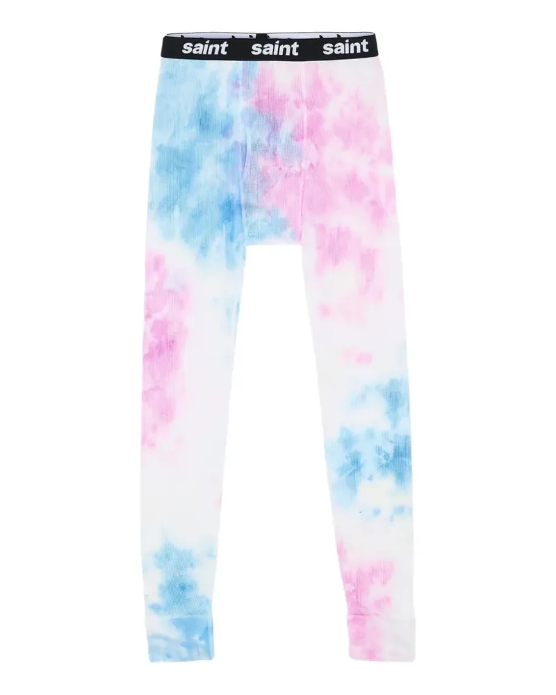 SAINT MXXXXXX tie-dye thermal pants - Weiß Weiß