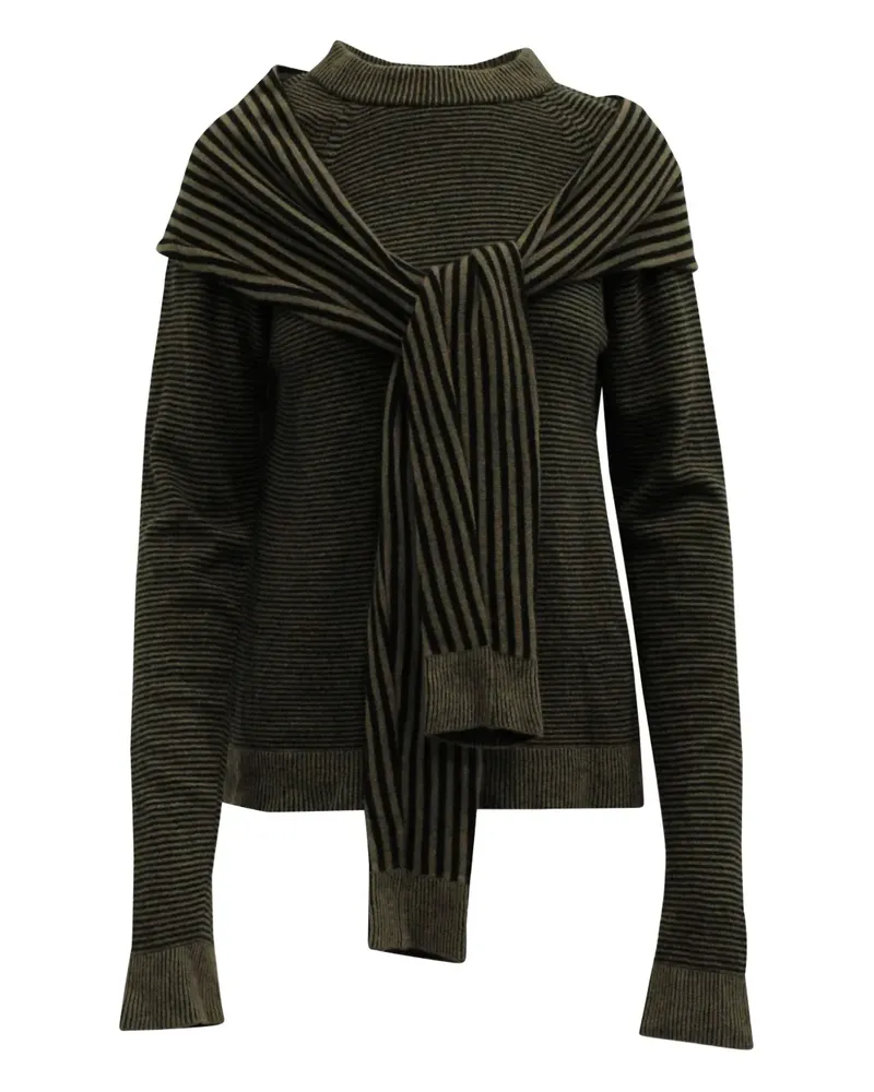 Isa Arfen striped tie-knot sweater - Grün Grün