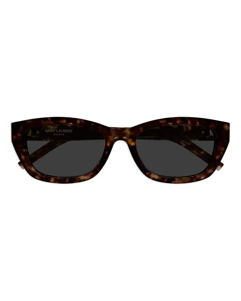 Saint Laurent Cat-Eye-Sonnenbrille mit Logo - Braun Braun