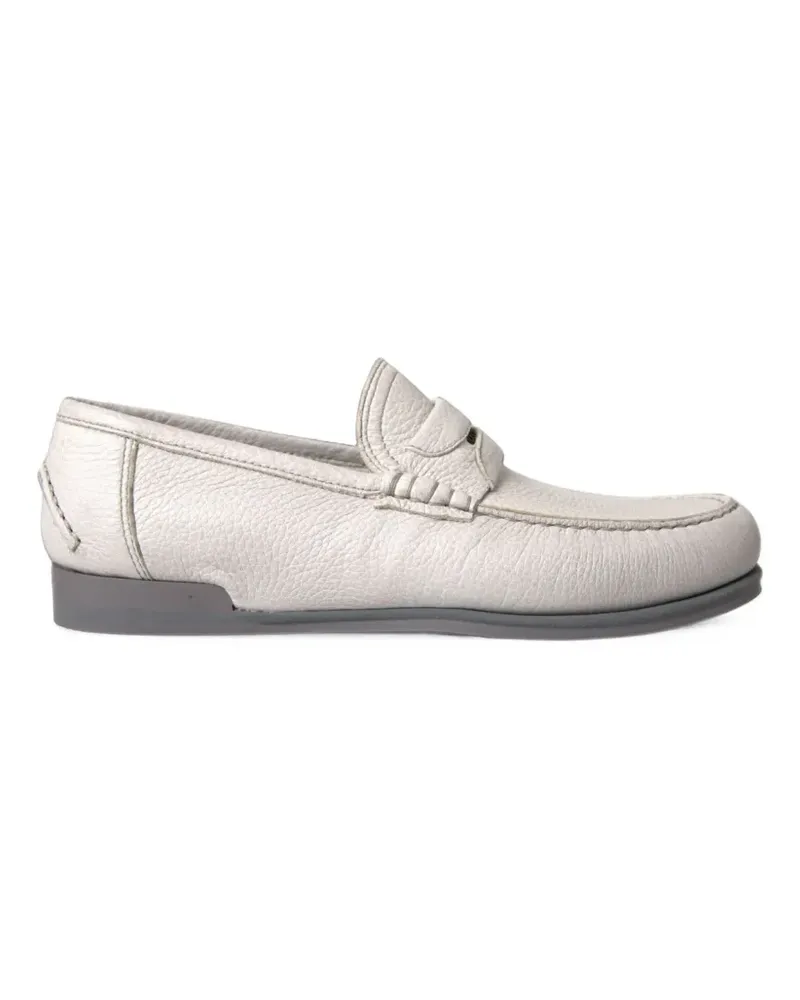 Dolce & Gabbana Loafer aus strukturiertem Leder - Nude Nude