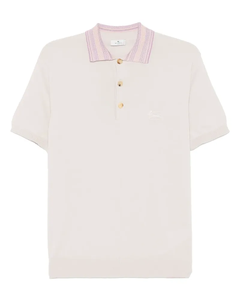 Etro Poloshirt mit Pegaso-Stickerei - Nude Nude