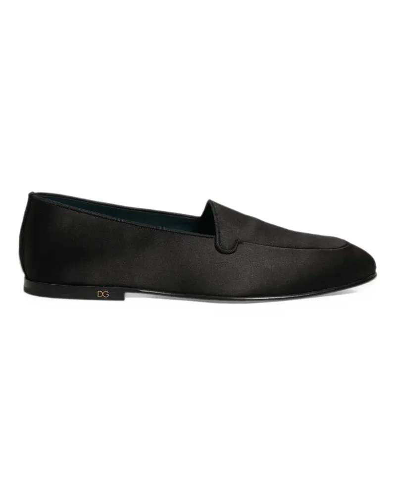 Dolce & Gabbana Loafer mit Logo-Schild - Schwarz Schwarz