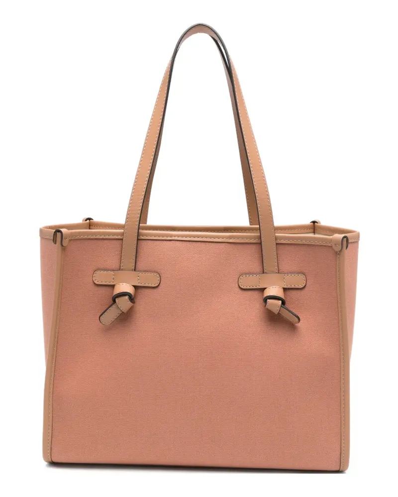 Gianni Chiarini knot-detail canvas shoulder bag - Rosa Rosa