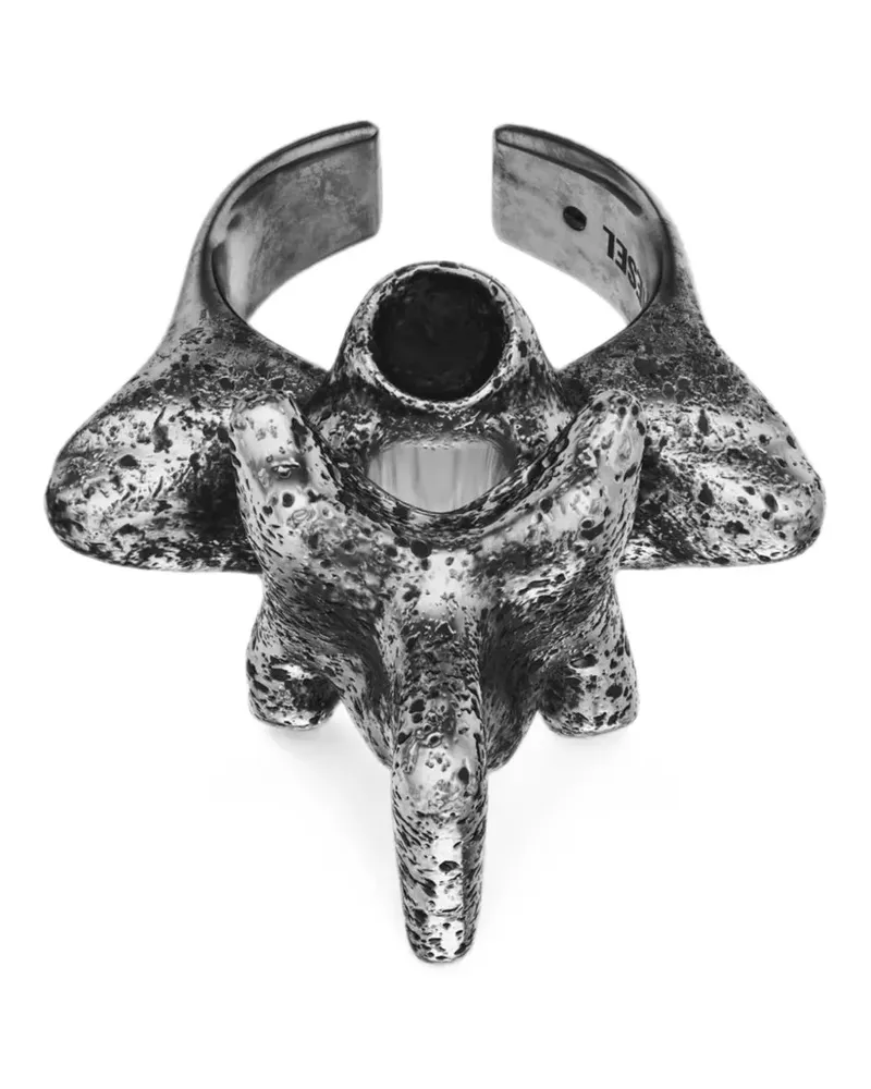 Diesel silver-tone center focal ring - Grau Grau