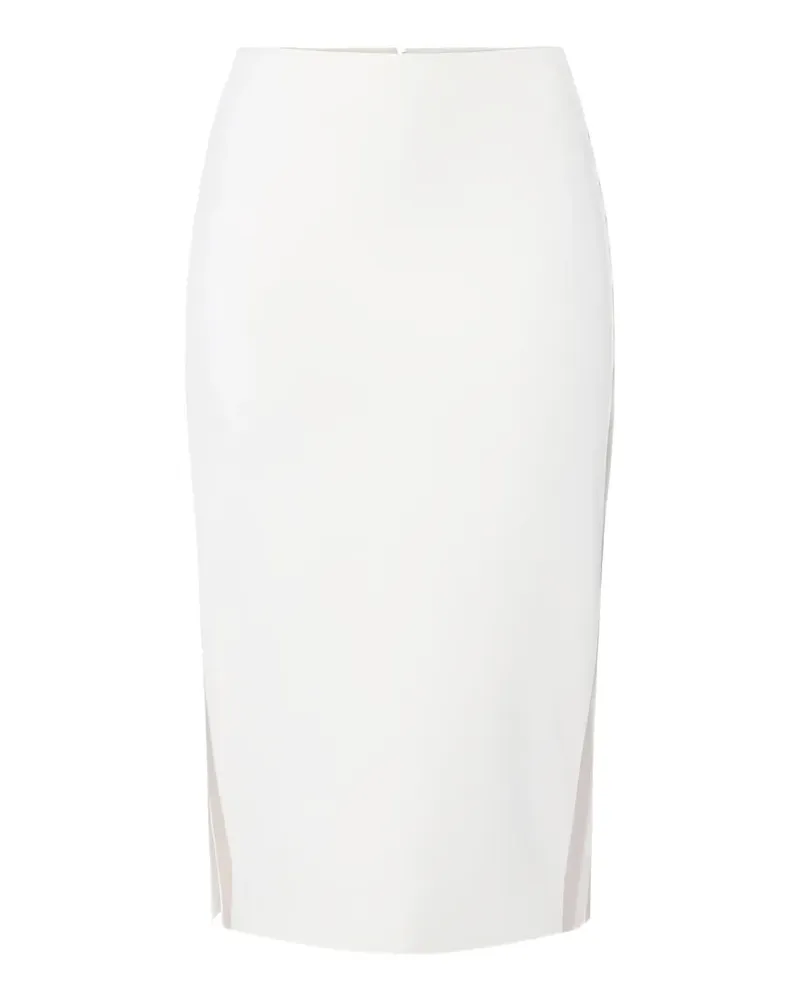 Elisabetta Franchi satin-band crêpe skirt - Weiß Weiß