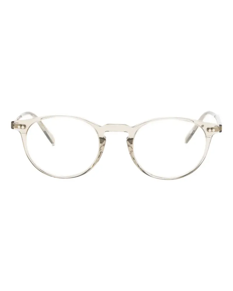 Oliver Peoples Riley R round-frame glasses - Nude Nude