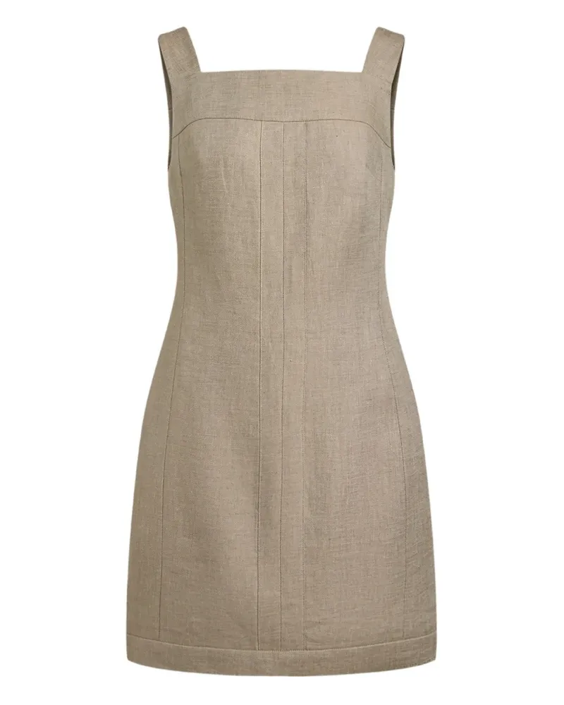 12 STOREEZ Minikleid aus Leinen - Nude Nude