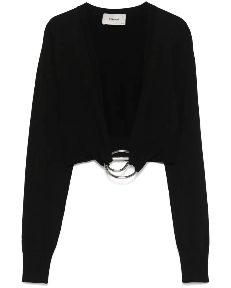 COPERNI Cropped-Top mit C-Logo - Schwarz Schwarz