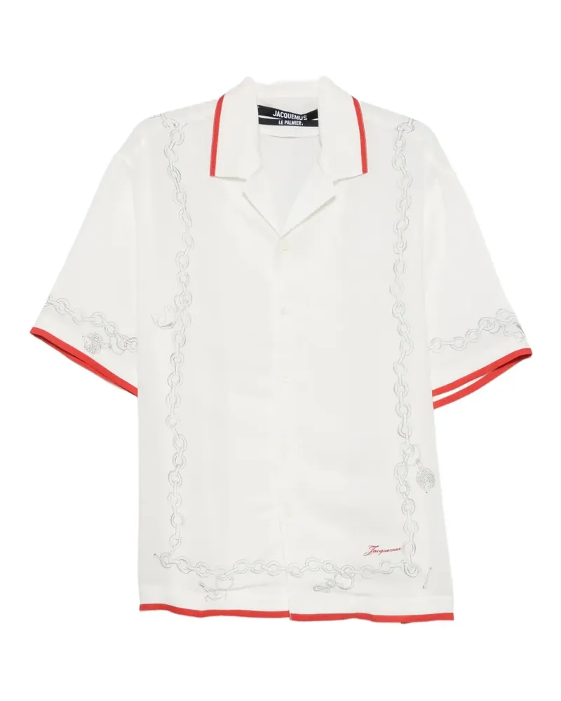 Jacquemus Hemd mit Ketten-Print - Weiß Weiß