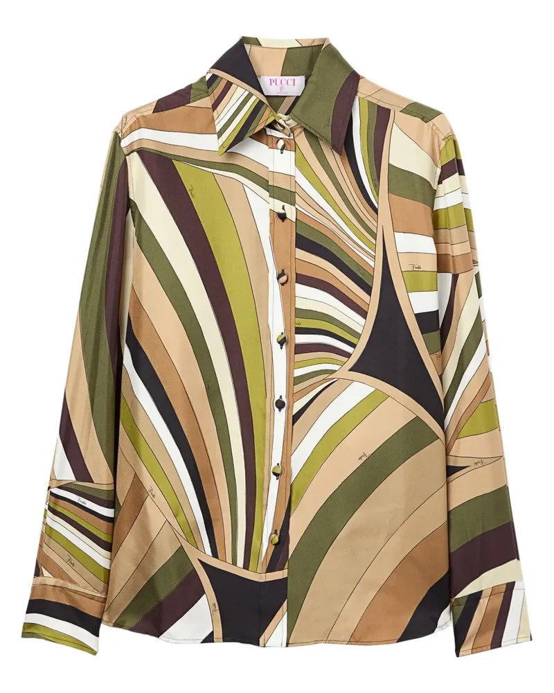 Emilio Pucci Hemd mit Marmo-Print - Grün Grün