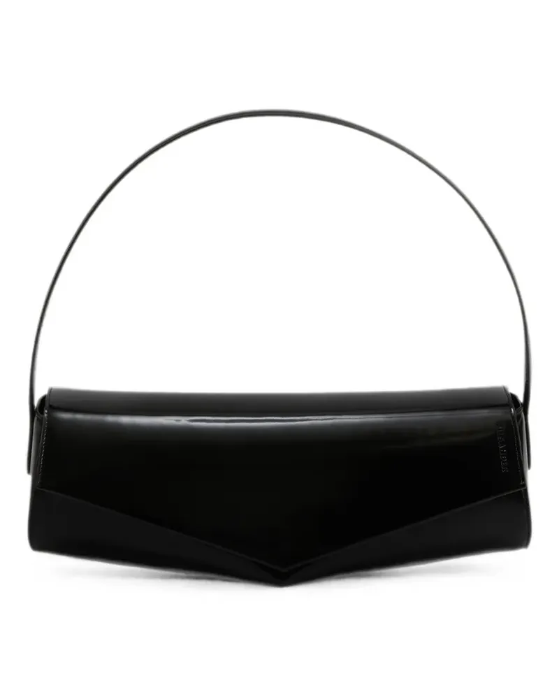 Jil Sander Kante Schultertasche - Schwarz Schwarz