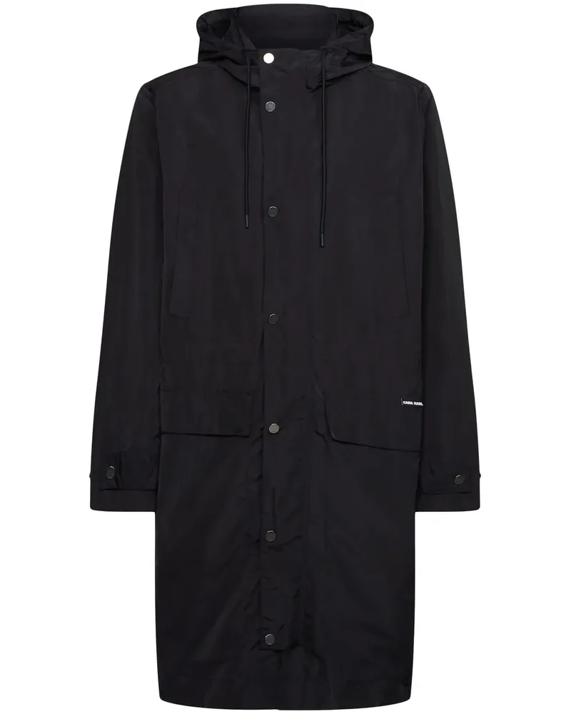 Karl Lagerfeld x Cara Delevingne Parka - Schwarz Schwarz