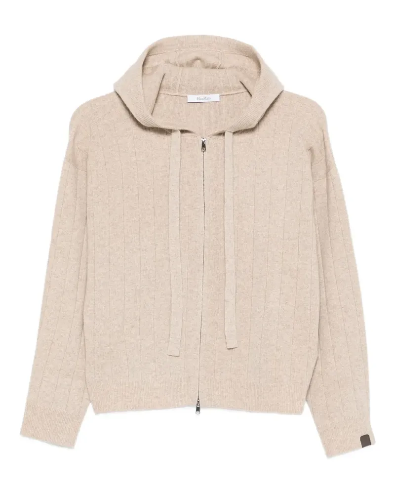 Max Mara Gerippter Hoodie - Nude Nude