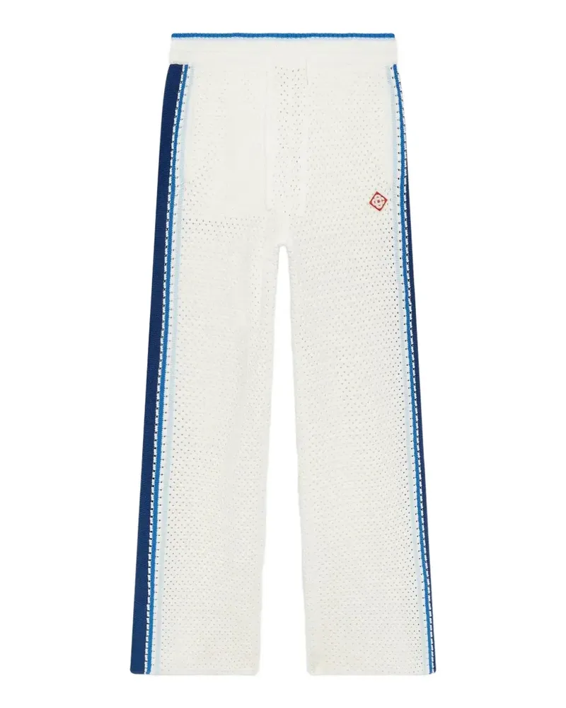 Casablanca Paris side-stripe knitted trousers - Weiß Weiß