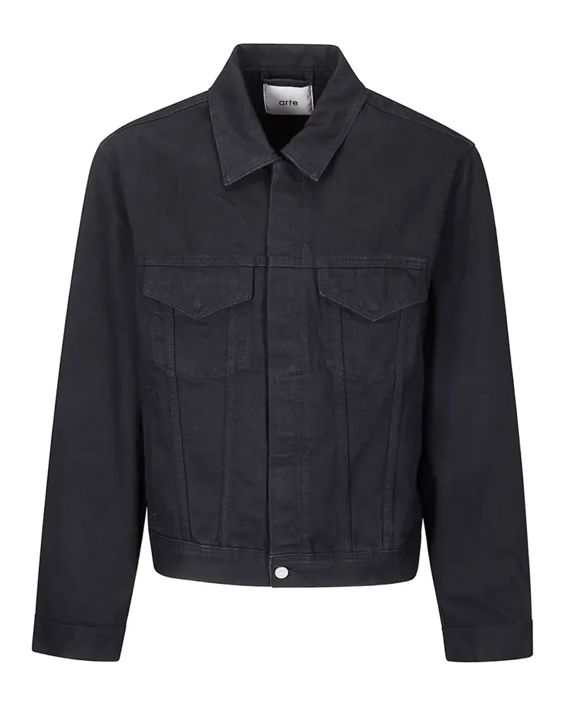 Arte Antwerp circle logo jeans jacket - Schwarz Schwarz
